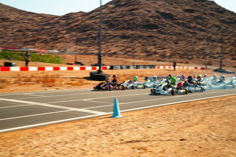 The KA100 Junior category takes off the line at K1 Circuit during COTF America Round 8