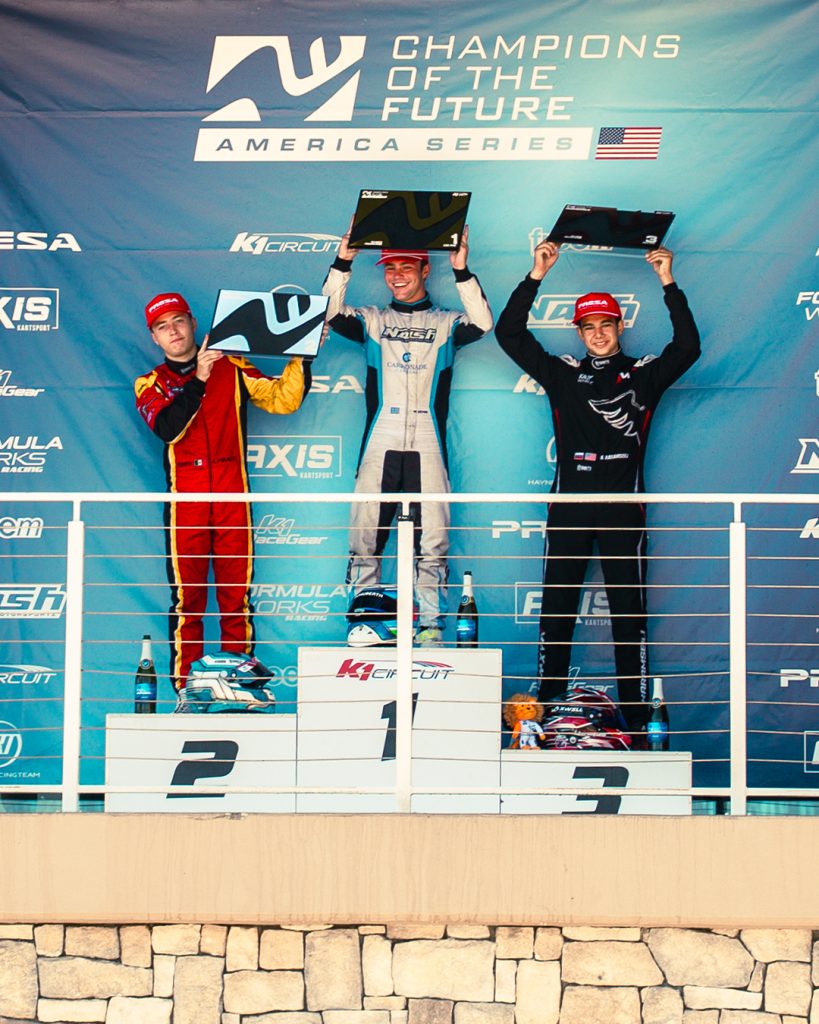 The X30 Pro podium for COTF America, Round 8